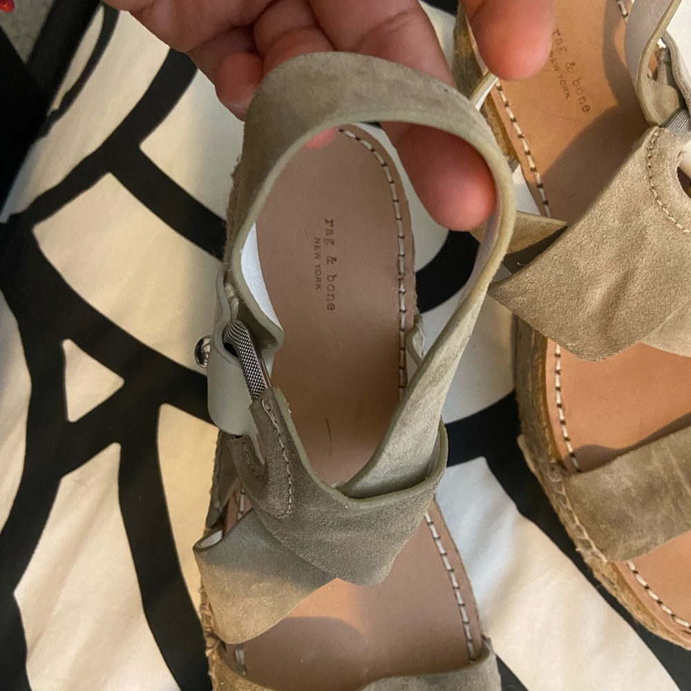 Rag & Bone Tan Suede Sandals with Straps